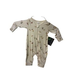 Modern Moments Gerber Baby Ivory Breakfast Viscose Zip Sleeper 0-3M NWT